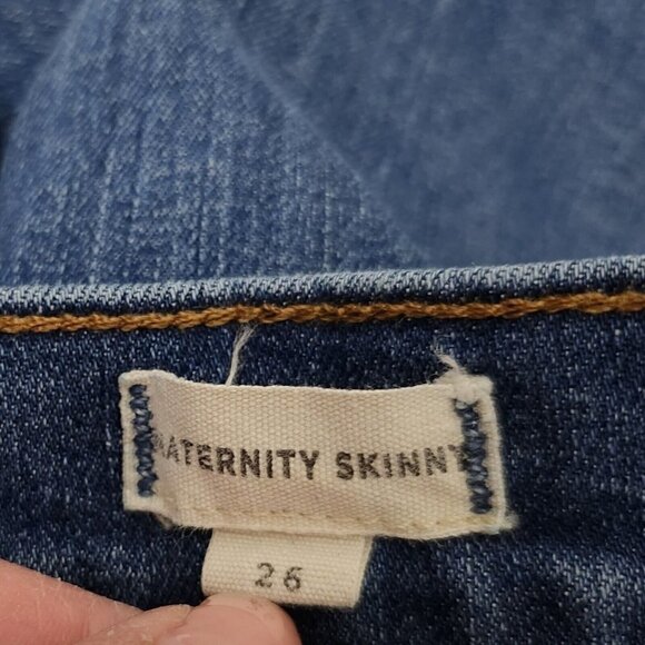 Madewell Jeans Womens 26 Blue Maternity Skinny Over the Belly Low Rise Stretch - Picture 7 of 11